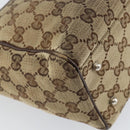 GUCCI GG Canvas Web Sherry Line Hand Bag Beige Red Green 145810 Auth 155191-13