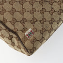 GUCCI GG Canvas Web Sherry Line Hand Bag Beige Red Green 145810 Auth 155191-15