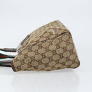 GUCCI GG Canvas Web Sherry Line Hand Bag Beige Red Green 145810 Auth 155191-5
