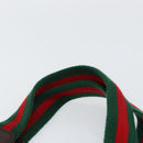 GUCCI GG Canvas Web Sherry Line Hand Bag Beige Red Green 145810 Auth 155191-8