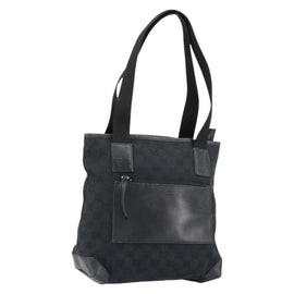 GUCCI GG Canvas Hand Bag Black 019 0402 Auth 155192