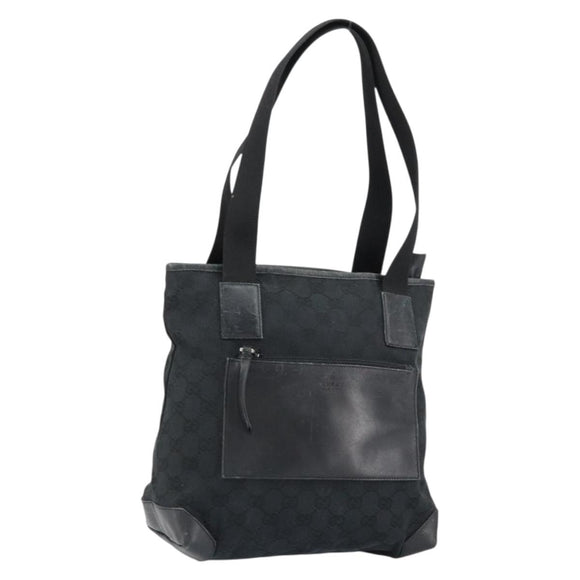 GUCCI GG Canvas Hand Bag Black 019 0402 Auth 155192
