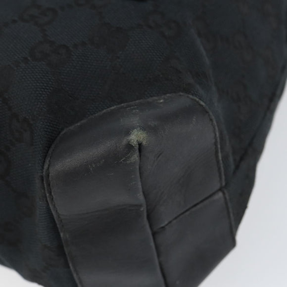 GUCCI GG Canvas Hand Bag Black 019 0402 Auth 155192