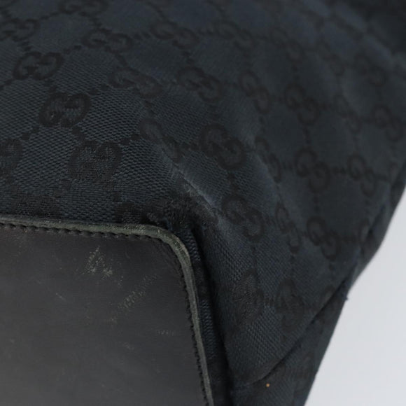 GUCCI GG Canvas Tote Bag Black Gold 002 1098 Auth 155193