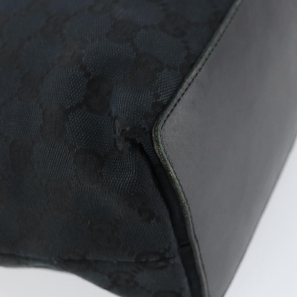 GUCCI GG Canvas Tote Bag Black Gold 002 1098 Auth 155193