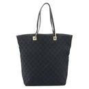 GUCCI GG Canvas Tote Bag Black Gold 002 1098 Auth 155193-2