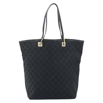 GUCCI GG Canvas Tote Bag Black Gold 002 1098 Auth 155193 - 0
