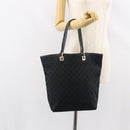 GUCCI GG Canvas Tote Bag Black Gold 002 1098 Auth 155193-21