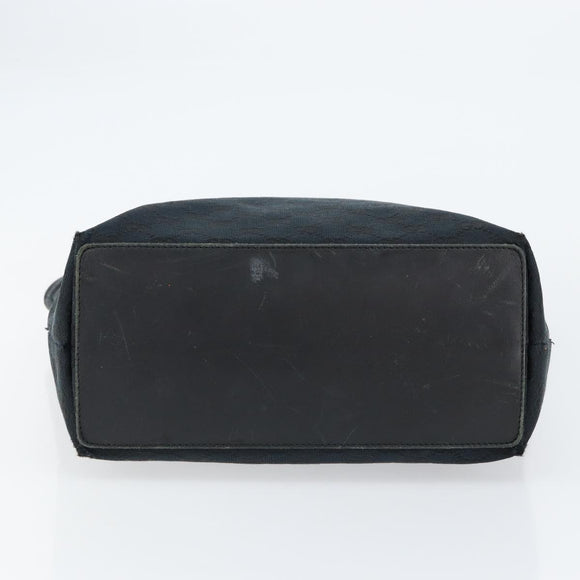 GUCCI GG Canvas Tote Bag Black Gold 002 1098 Auth 155193