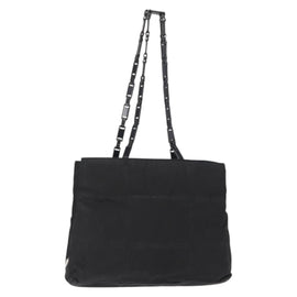PRADA Tote Bag Nylon Black Auth 155194