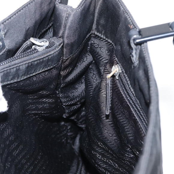 PRADA Tote Bag Nylon Black Auth 155194