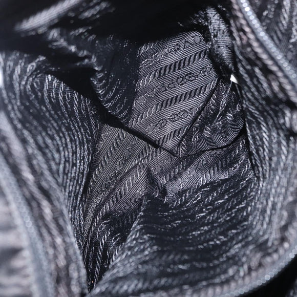 PRADA Tote Bag Nylon Black Auth 155194