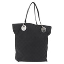 GUCCI GG Canvas Tote Bag Black Silver 120836 Auth 155197-1