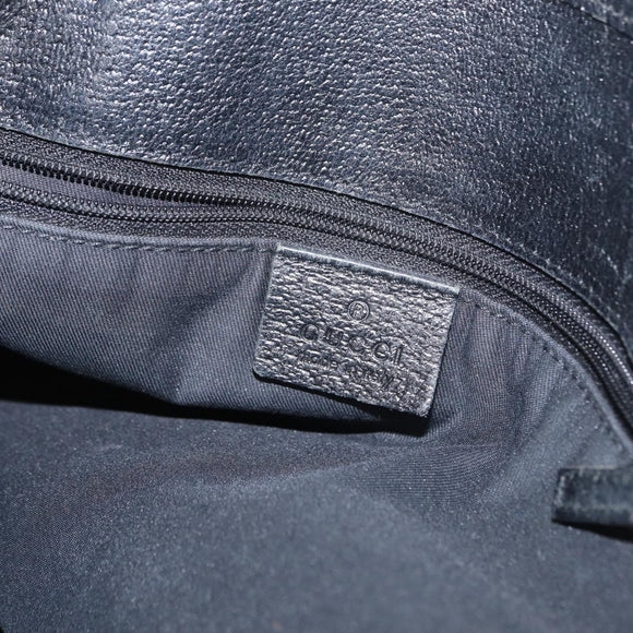 GUCCI GG Canvas Tote Bag Black Silver 120836 Auth 155197