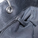 GUCCI GG Canvas Tote Bag Black Silver 120836 Auth 155197-19