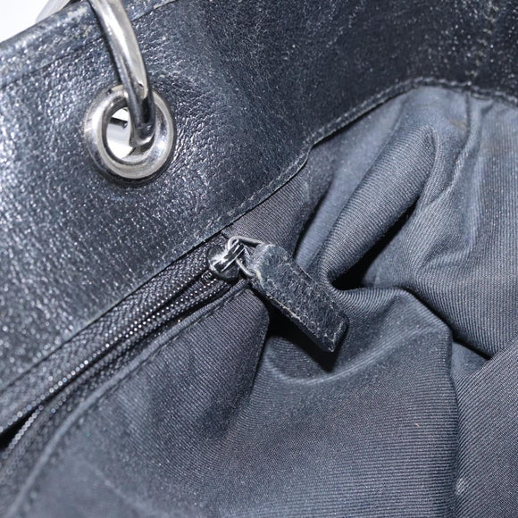 GUCCI GG Canvas Tragetasche Schwarz Silber 120836 Auth 155197