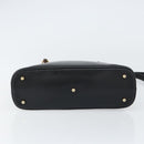 GUCCI Bamboo Hand Bag Leather 2way Black 000 1046 0290 Auth 155198-5