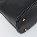 GUCCI Bamboo Hand Bag Leather 2way Black 000 1046 0290 Auth 155198-17