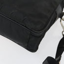 PRADA Business Bag Nylon 2way Black Silver Auth 155199-15