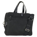 PRADA Business Bag Nylon 2way Black Silver Auth 155199-1