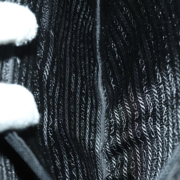 PRADA Business Bag Nylon 2way Black Silver Auth 155199