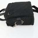 PRADA Business Bag Nylon 2way Black Silver Auth 155199-4