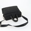 PRADA Business Bag Nylon 2way Black Silver Auth 155199-7
