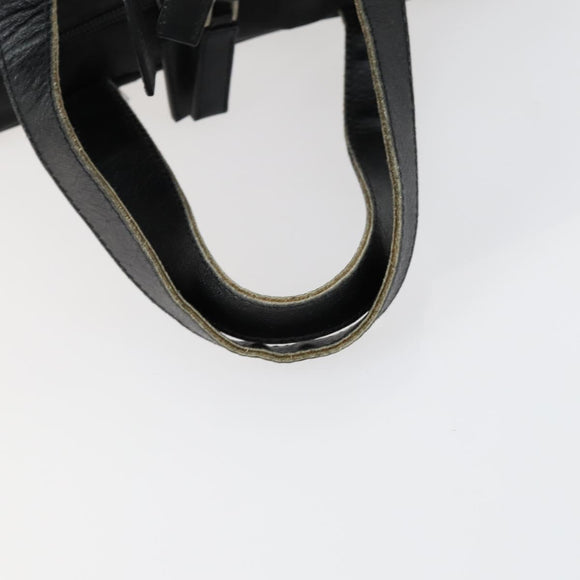 PRADA Business Bag Nylon 2way Black Silver Auth 155199