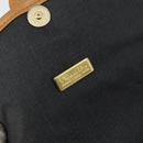 Christian Dior Shoulder Bag PVC Leather Black Gold Auth 155201-18