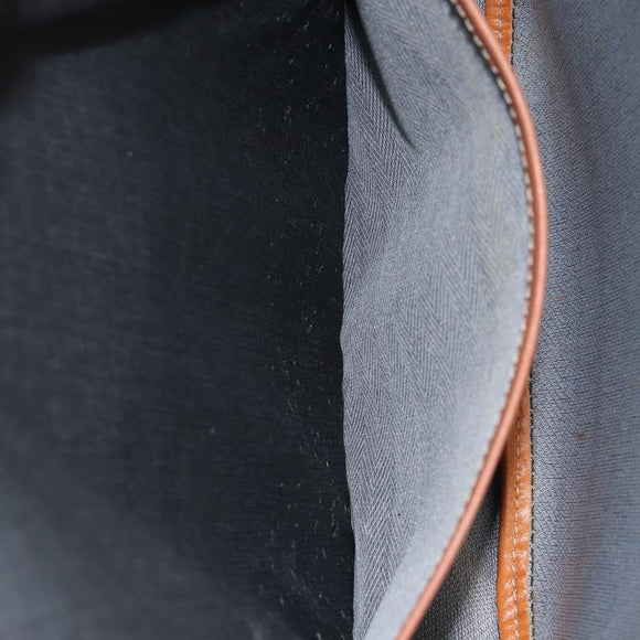 Christian Dior Shoulder Bag PVC Leather Black Gold Auth 155201