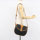 Christian Dior Shoulder Bag PVC Leather Black Gold Auth 155201-21