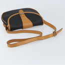 Christian Dior Shoulder Bag PVC Leather Black Gold Auth 155201-7