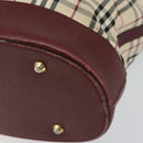 BURBERRY Nova Check Tote Bag Canvas Beige Gold Auth 155202-9