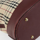 BURBERRY Nova Check Tote Bag Canvas Beige Gold Auth 155202-16