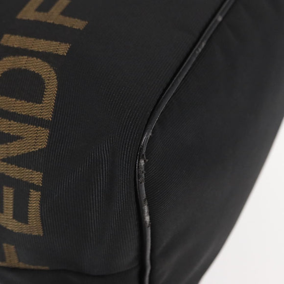 FENDI Hand Bag Nylon Black Auth 155203