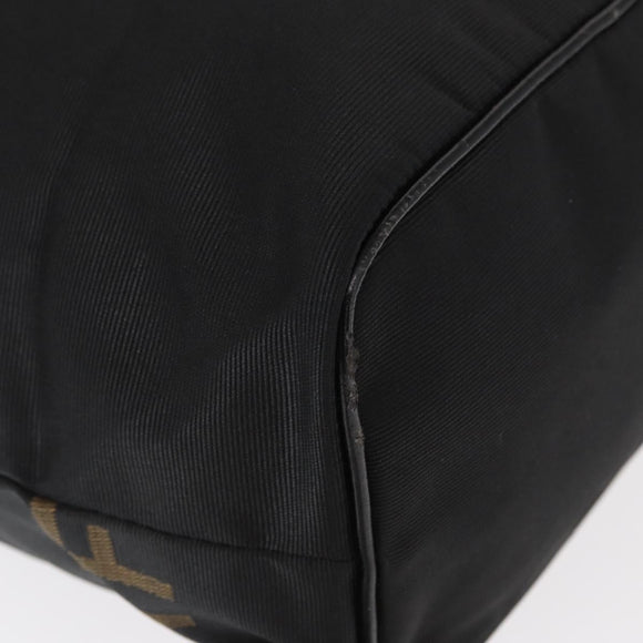 FENDI Hand Bag Nylon Black Auth 155203