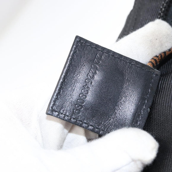 FENDI Hand Bag Nylon Black Auth 155203