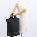 FENDI Hand Bag Nylon Black Auth 155203-19