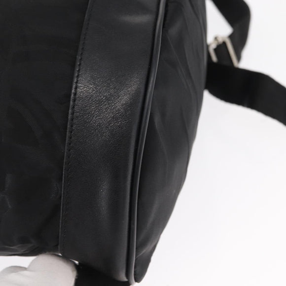 Salvatore Ferragamo Gancini Backpack Nylon Black Silver Auth 155204
