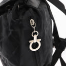 Salvatore Ferragamo Gancini Backpack Nylon Black Silver Auth 155204-20