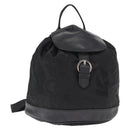 Salvatore Ferragamo Gancini Backpack Nylon Black Silver Auth 155204-1
