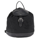 Salvatore Ferragamo Gancini Backpack Nylon Black Silver Auth 155204-13