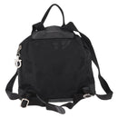 Salvatore Ferragamo Gancini Backpack Nylon Black Silver Auth 155204-2