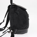Salvatore Ferragamo Gancini Backpack Nylon Black Silver Auth 155204-4