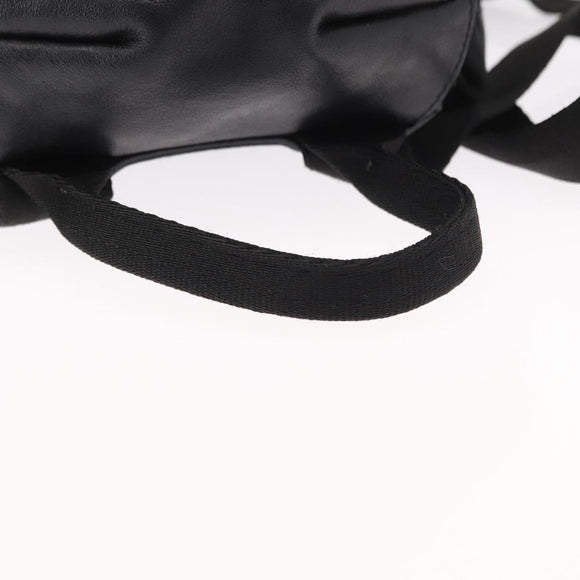 Salvatore Ferragamo Gancini Backpack Nylon Black Silver Auth 155204