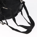 Salvatore Ferragamo Gancini Backpack Nylon Black Silver Auth 155204-8