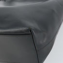 PRADA Tote Bag Leather Black Silver Auth 155205-10