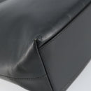 PRADA Tote Bag Leather Black Silver Auth 155205-11