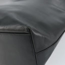 PRADA Tote Bag Leather Black Silver Auth 155205-12