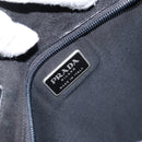 PRADA Tote Bag Leather Black Silver Auth 155205-18